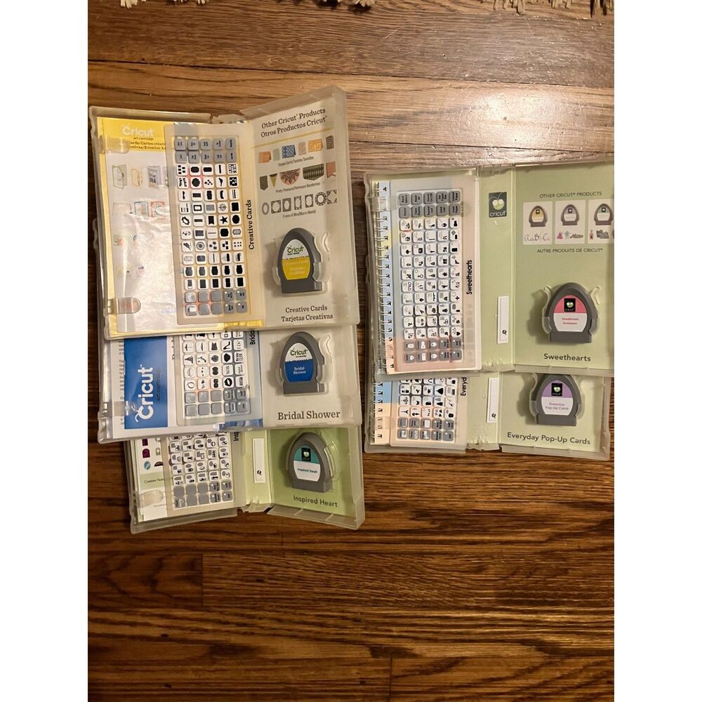 Cricut Cartridge Lot 5 Wedding Sweethearts Bridal Shower Cards Inspired Heart